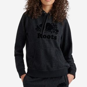ROOTS I XS Classic Sweatshirt Hoodie I Dark Grey & Black